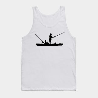 Kayak Fishing Black Tank Top